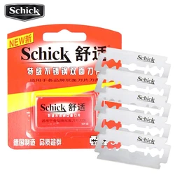 5 Blades/Pack Schick Safety Double Edge Razor Blade Men Safety Razor Hair Beard Shaver Replacement Stainless Steel