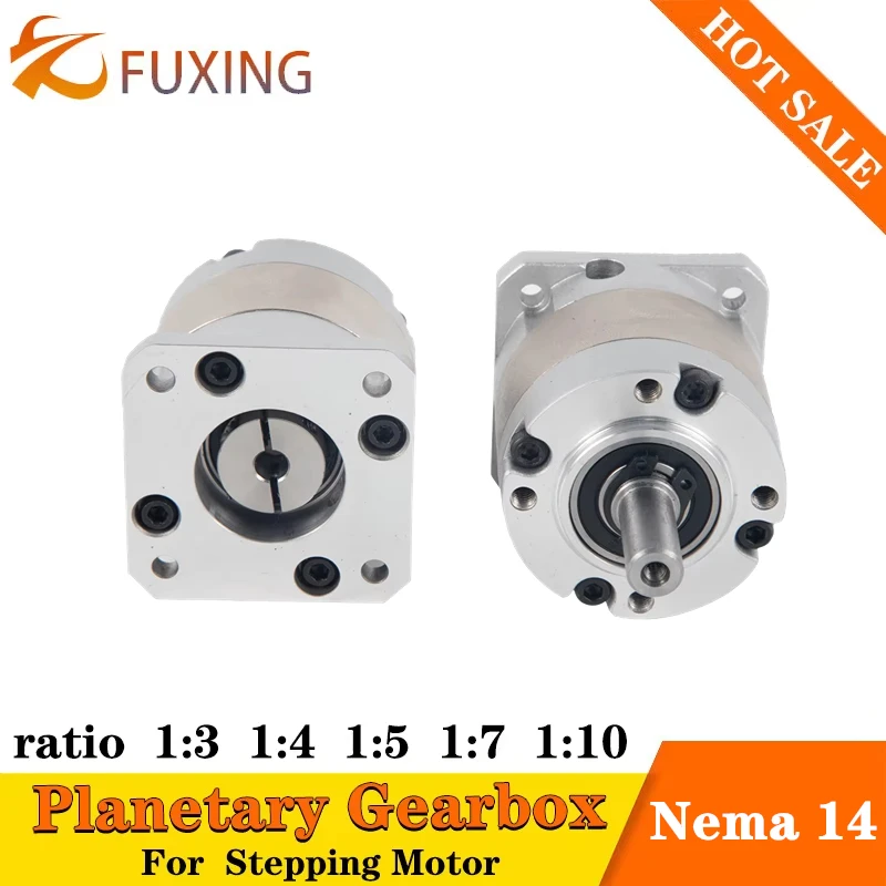 

High Precision Planetary Geared Gearbox Nema 14 Stepper Stepping Mo-tor Ratio 70 50 40 35 28 20 16 10 7 5 4:1 Reducer Gear Box