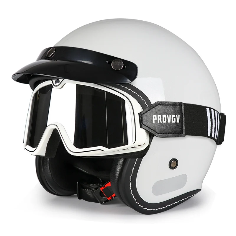 Новый мотоциклетный шлем с точечным сертификатом, классический полушлем в стиле ретро 3/4, для взрослых и детей, шлем для езды на электрическом скутере