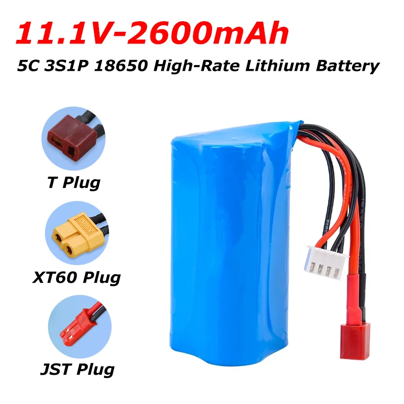 11.1V 2600mAh 5C 3S1P 18650 High-Rate Lithium battery pack with PCB for Model Aircraft and Car Models RC Toys Cell