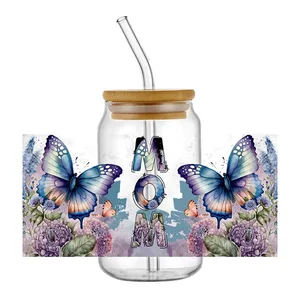 DIY TRANSFER STICKER, DIY, pink butterfly, washable, UV, DTF, glass, adhesive, clear, bottle, bottle, stationery 8 Main sales helmet ls2 pink - №4