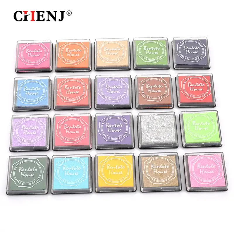 20pcs Multi-colored Giant Ink Pads Stamp Pads Inkpad Handmade DIY Craft For DIY Craft Scrapbooking Finger Paint Ink Pad Set