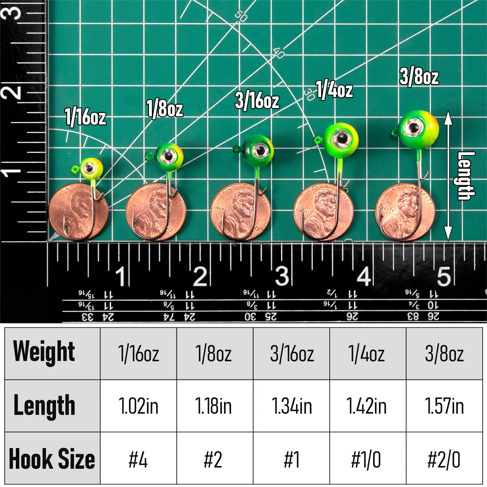1,75g-10g Big-Head-Jigkopfhaken mit rundem Öhr für Weichplastikköder, Wurmköder, Swimbait, Salzwasser-Inshore-Bass, Pompano, Striper, Halibu – Detail 10