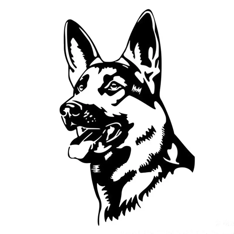

JPCT Creative German Pastor Animal Dog Stickers for Motorhomes, Bicycles, Refrigerators Waterproof Ethyl Thin Stickers 13cmx8cm