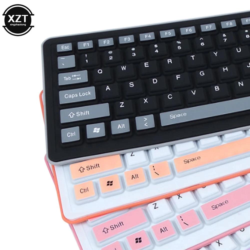 Portable Waterproof and Dustproof Silicone Keyboard Foldable Usb Keyboard 103 Keys Wired Keyboard for PC Laptops