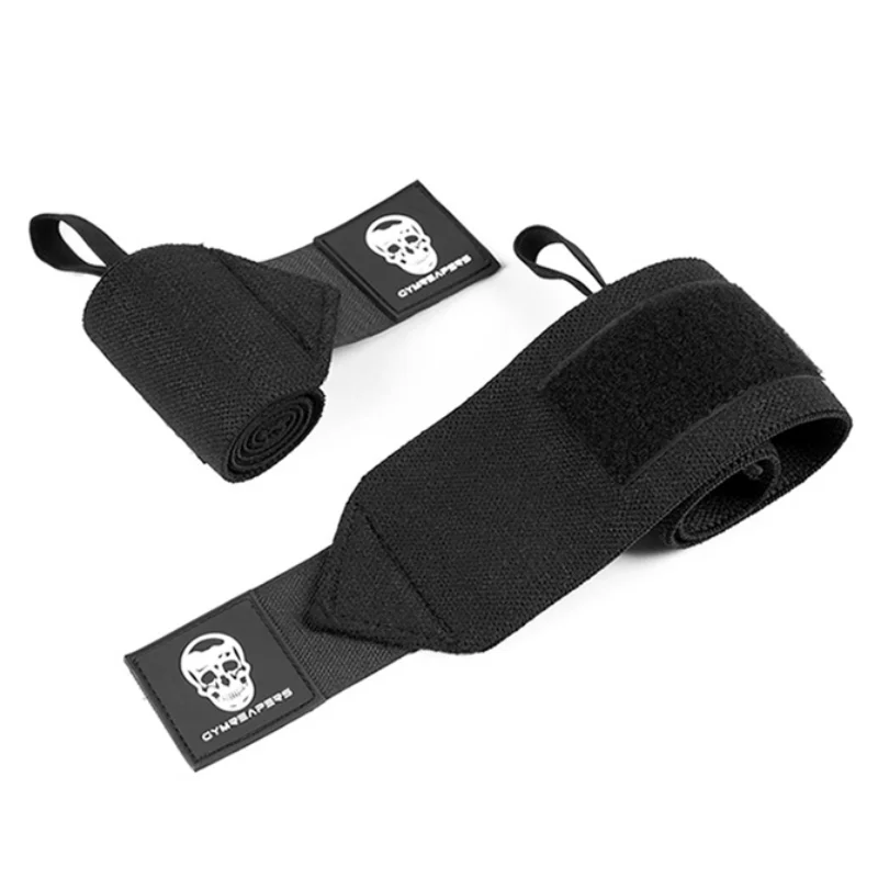 1 Pair Skull Weightlifting Wrist Wraps Weight Lifting Wrist Support Strap with Thumb Loop for Gym Powerlifting Strength Training