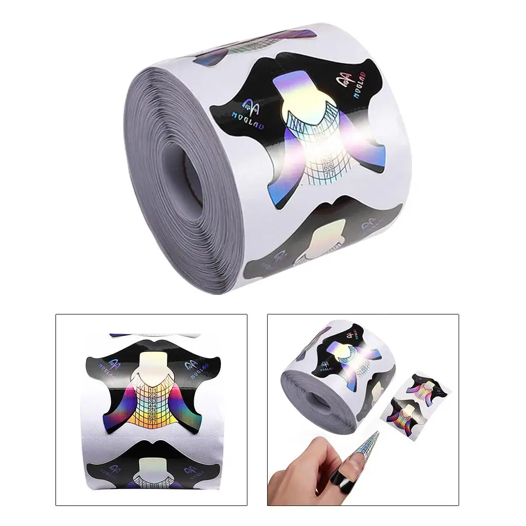 아크릴 네일 연장용 네일 페이퍼 폼 심포니 물고기 모양 접착 스티커 매니큐어 액세서리 팩 가정용