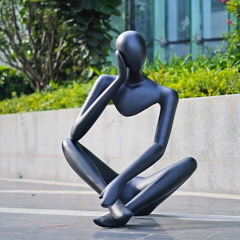 Abstract hollow figure sculpture ornament, modern simple model house sales department garden landscape living room crafts