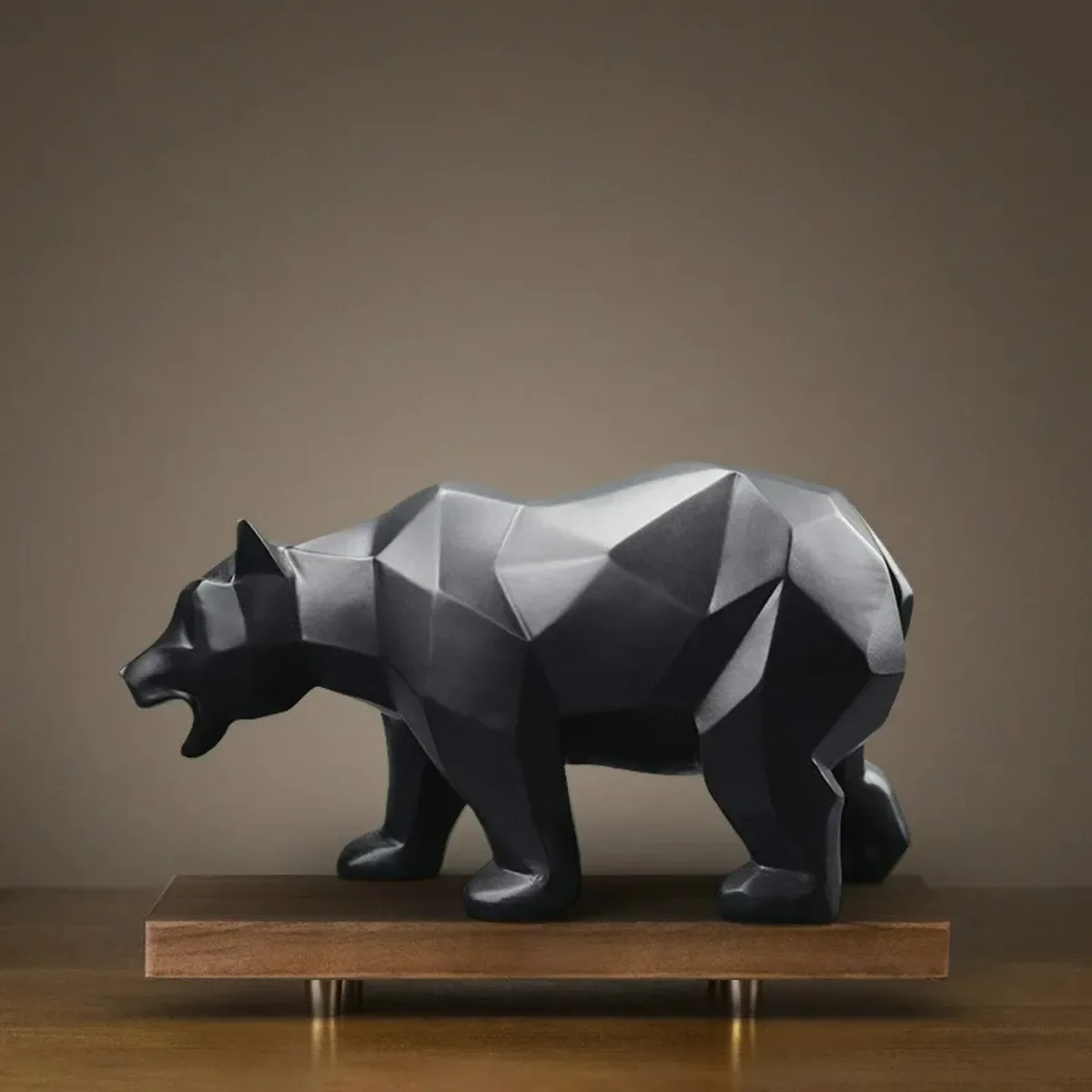 Sculpture Bear Statue Resin Home Decoration Geometric Animal Bear Ornament Nordic Decoration Accessories Modern Crafts