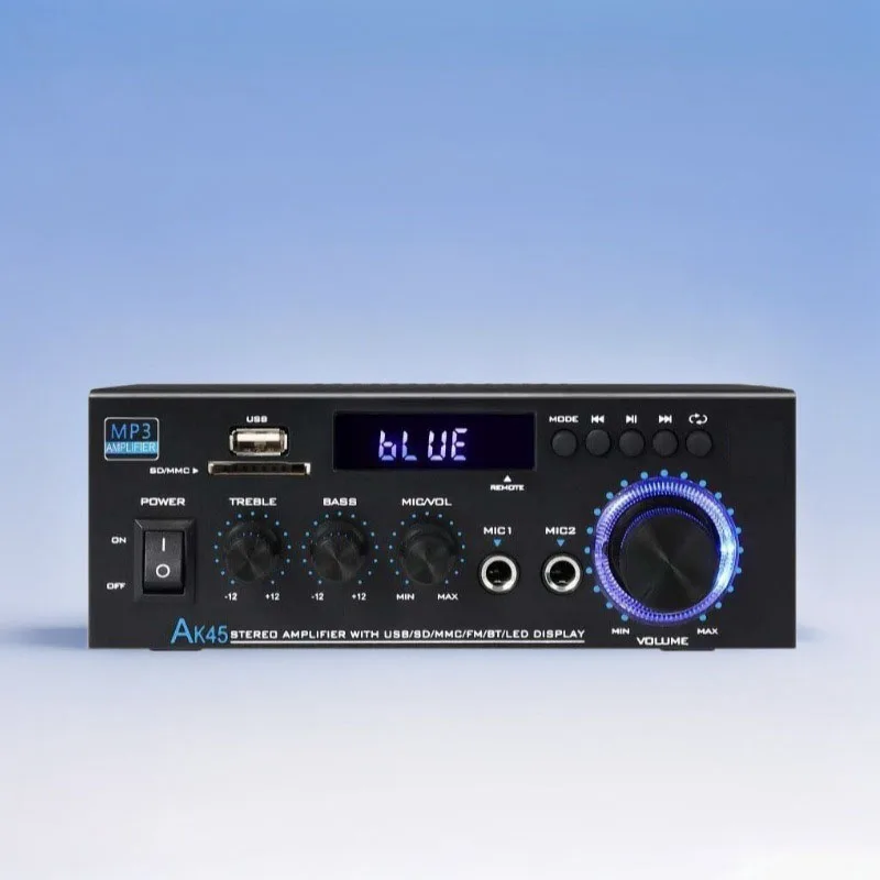 AK45 high-power digital amplifier cross-border selling Bluetooth USB flash drive amplifier two-channel power amplifier