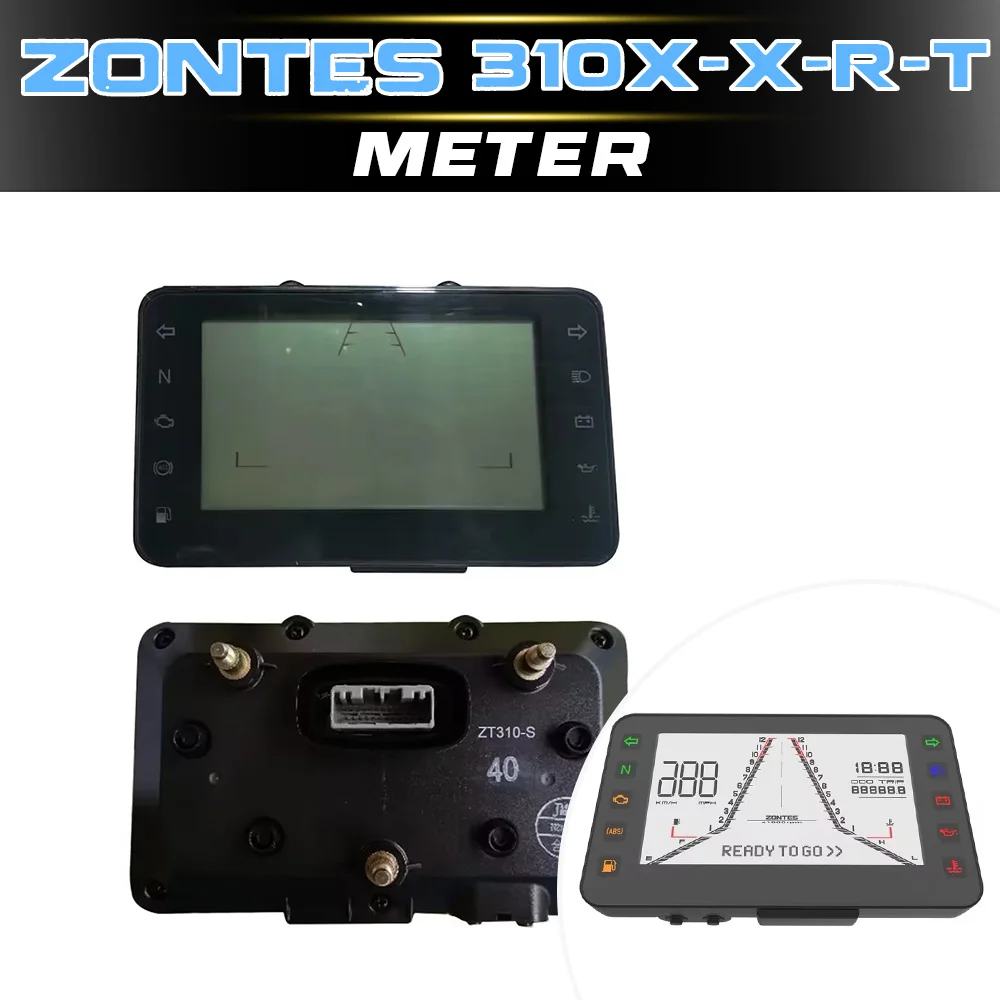 For ZONTES 310X 310T 310R 2018 models, genuine electronic instrument panel: odometer, speedometer, and trip meter.