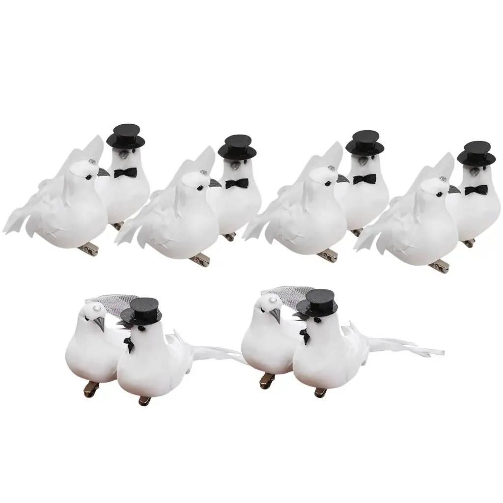 

Чиваньди, 12 упаковок, креативная пара, голубь, искусственные птицы, вечерние украшения