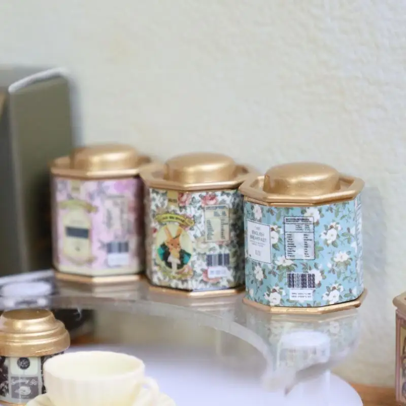 Doll House Coffee Can Tea Can Model Simulation Item Ornament Model Miniature Mini Toys Doll House Furniture Accessories