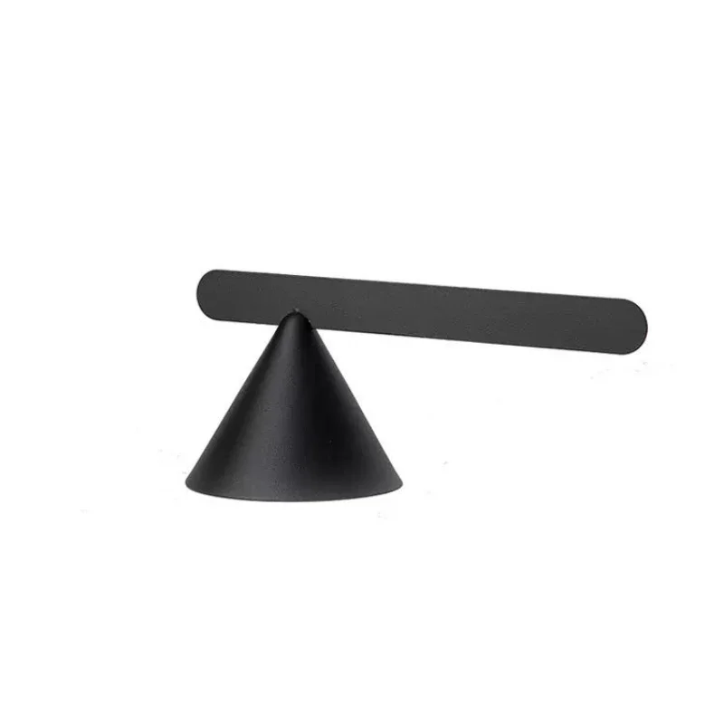 

Modern minimalist creative geometric cone black wrought iron ornament model room showroom restaurant kitchen accessories