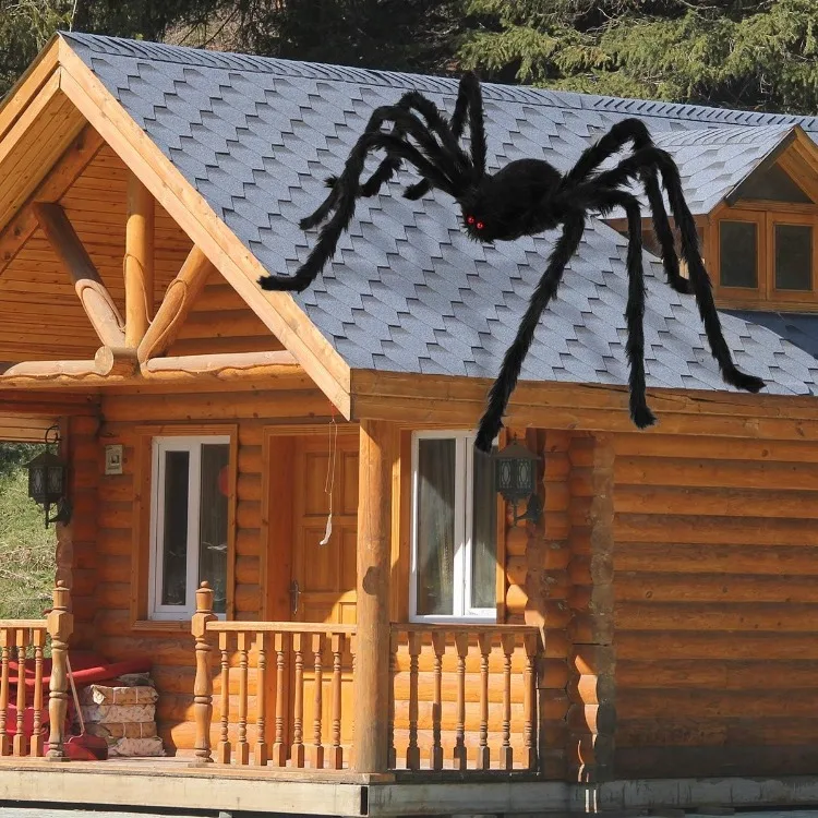 8.5 FT Giant Spider Halloween Decorations, Outdoor Halloween Decoration Scary Fake Spider for Yard House Party Supplies