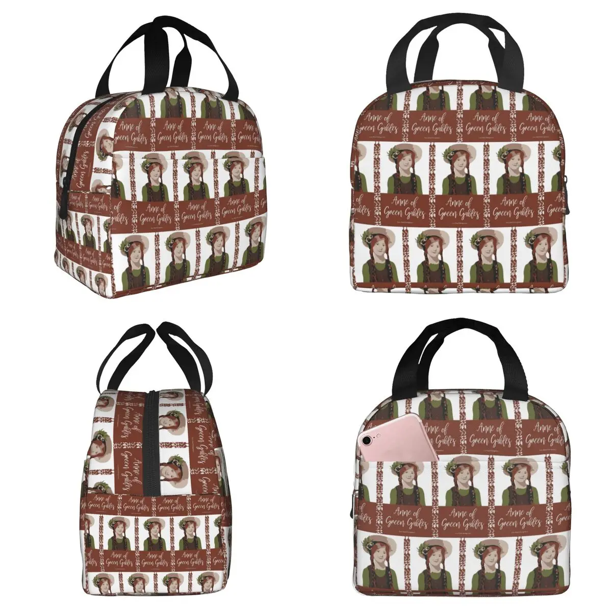 

Термосумка для обедов Anne Of Green Gables для детей, школьная термосумка-холодильник, герметичный контейнер для еды