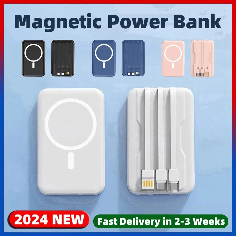 

10000mAh Magnetic Powerbank Wireless Power Bank Fast Charger For iPhone 16 15 14 13 12 11 Pro Max Samsung External Spare Battery