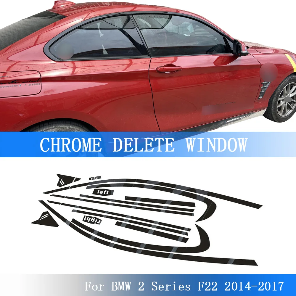 

Glossy Black PVC Car Window Decorative Strip Sticker for BMW 2 Series F22 2012-2019 Exterior Protection Accessory