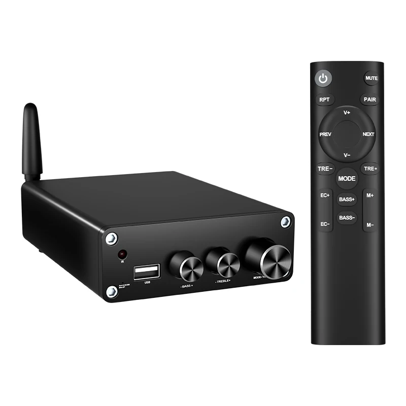 

VIRE Home Audio 100W X 2 Class D Integrated Amp Bluetooth 5.3 Stereo Mini Hi-Fi Audio 2.0 Channel Amplifier