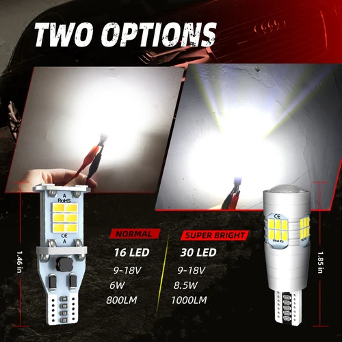 Imagen 2 del producto 2 * W16W luz LED de marcha atrás sin Error para BMW serie 6/7 E65 E66 E67 F01 F02 F03 F04 F06 F12 F13 730d/i 750i/d 740i/d 650i