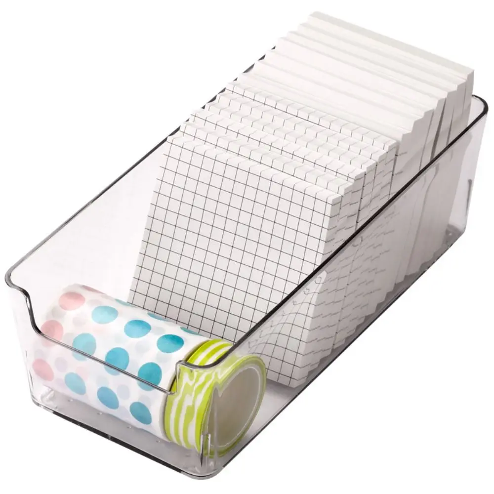 Simple Transparent Note Storage Box Acrylic Waterproof Drawer Separate Storage Case For Students Stationery Desktop Organizer