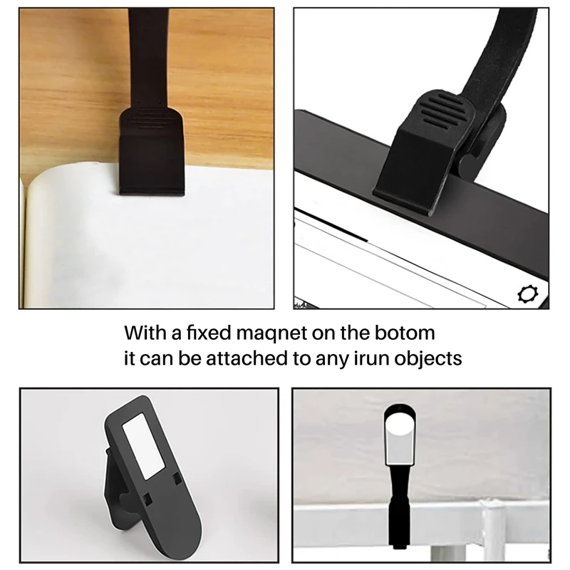 Book Light, USB Rechargeable Reading Light With Contact Sensor, Flexible Clip On Book Light For Reading In Bed