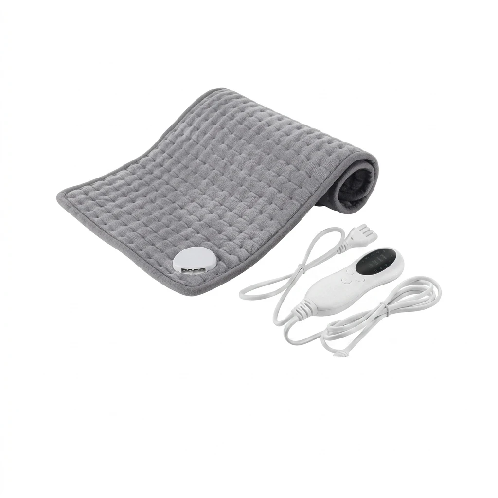 Professional Heating Pad Fast Heating Therapy Mat for Muscle Pain Relief 10 Heat Settings Auto-Off Large Body Warmer Grey