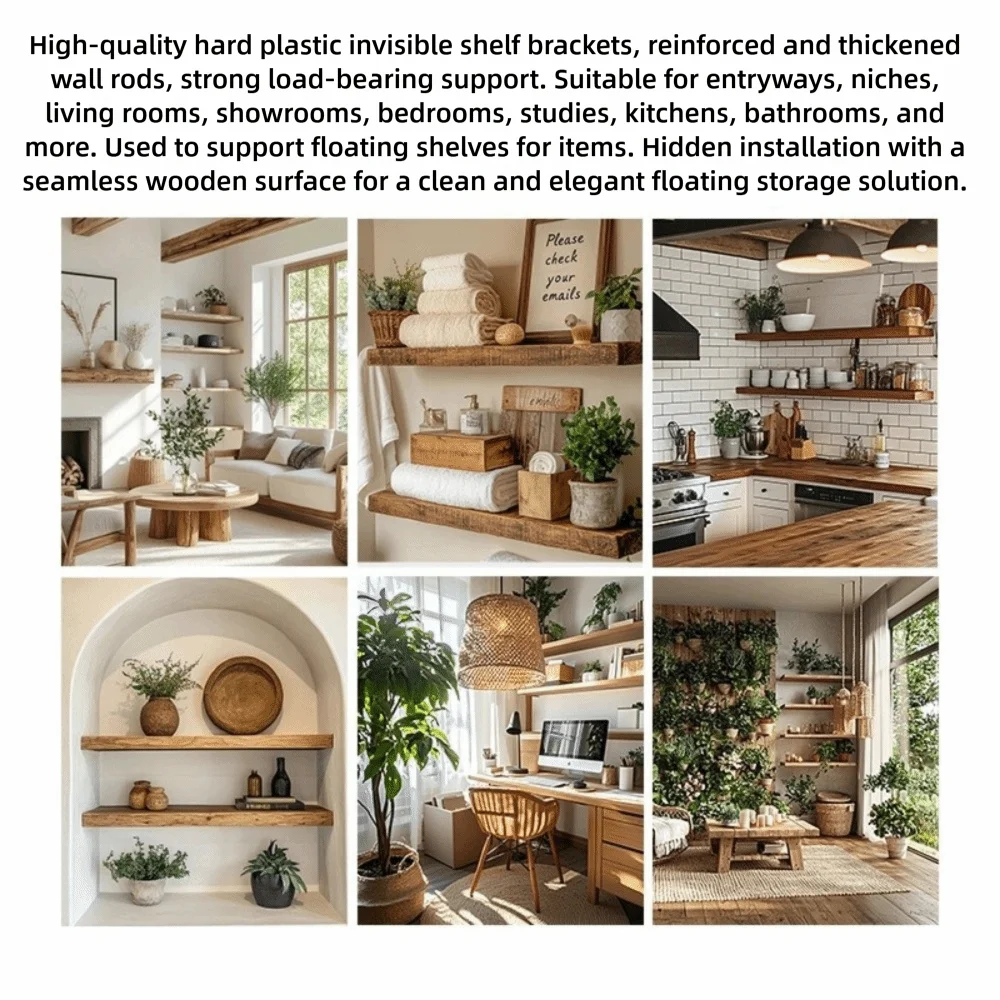 Invisible Nails Floating Shelf Brackets Fixed Support Wall Mounted Concealed Shelf Support Concealed Design Wall Shelf Support
