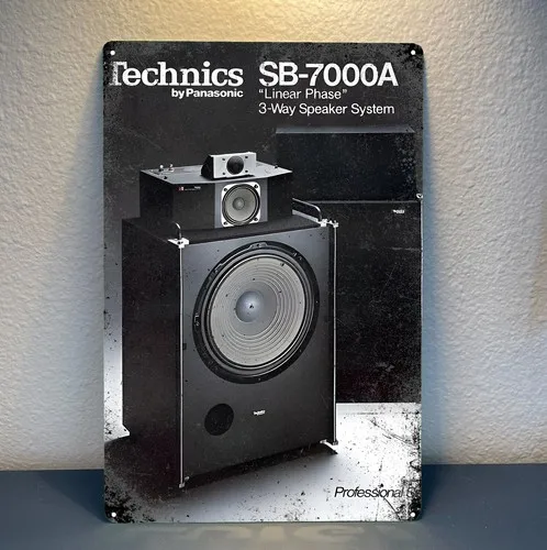 Technics Vintage Stereo Audiophile Hi-Fi Speakers Metal Poster - Tin Sign