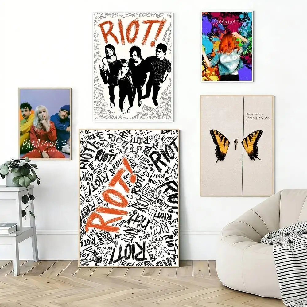 Póster de la banda P-Paramore R-IOT, decoración del hogar en alta definición, decoración estética para el hogar, sala de estar, bar, decoración estética, pegatina de pared impermeable