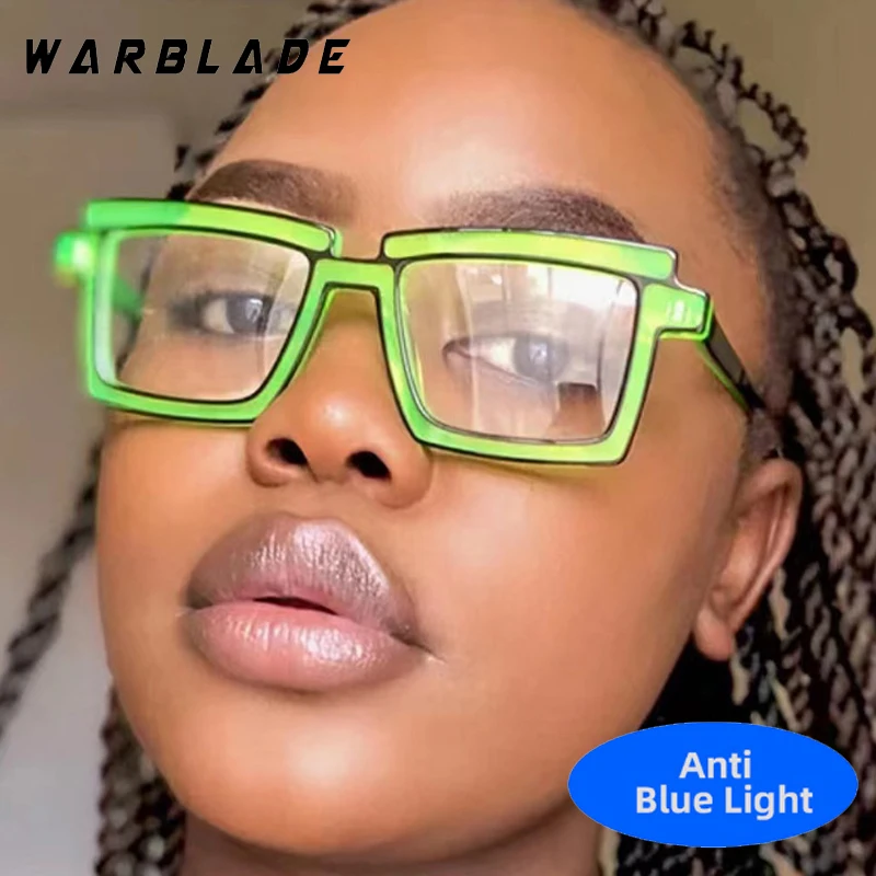 

Luxury Brand Square TR90 Blue Light Blocking Women's Glasses Men Fashion Design Computer Reading Eye Protection Optical Eyewear