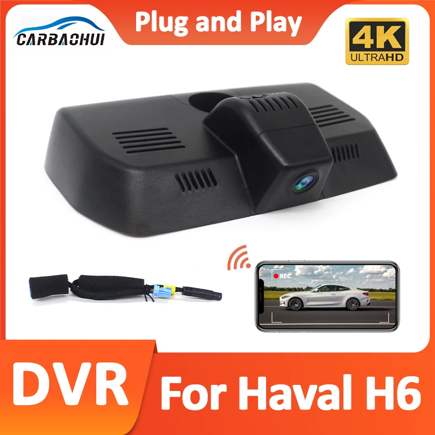 

Plug and play Car DVR Wifi Video Recorder Dash Cam Camera For Haval H6 Second Generation 2017 2018 2019 2020 2021 4K Dashcam