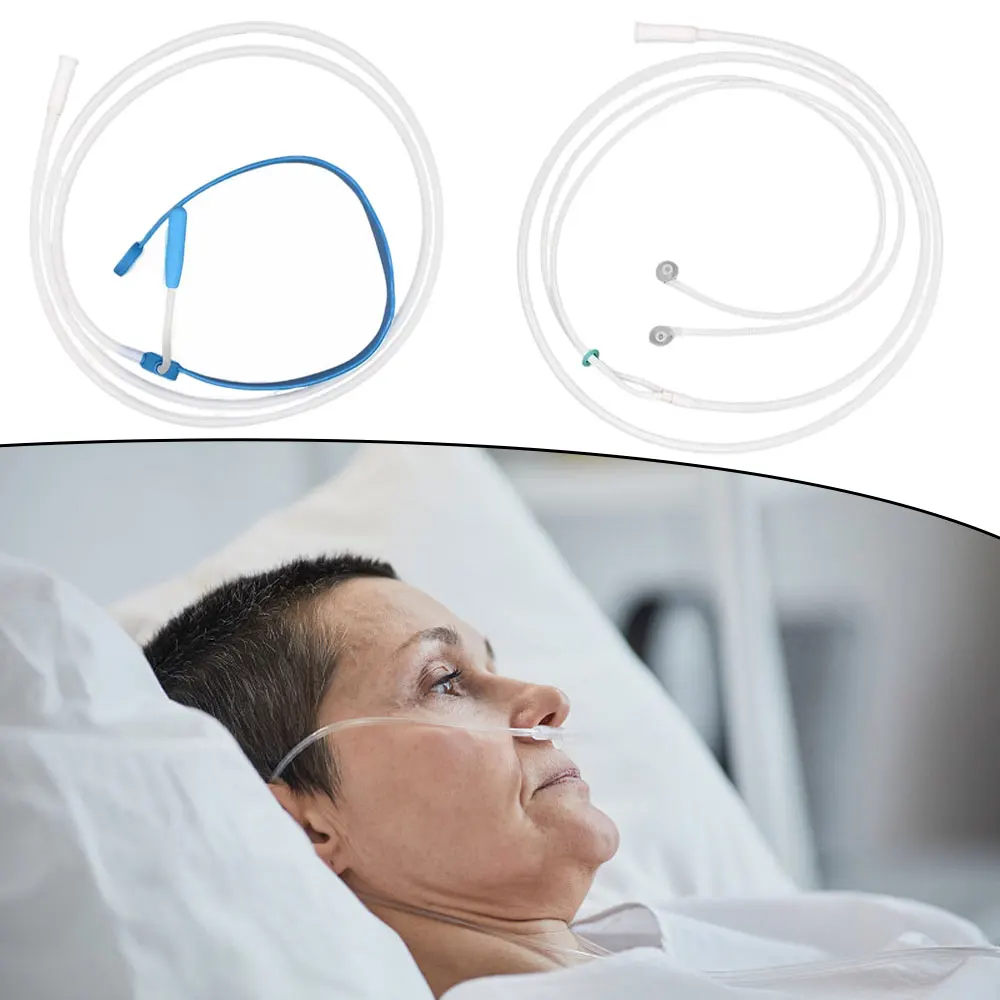 2M Silicone High-Flow Oxygen Nasal Cannula, Hydrogen Inhalation Machine Nasal Tube with Water Trap for Breathing Therapy
