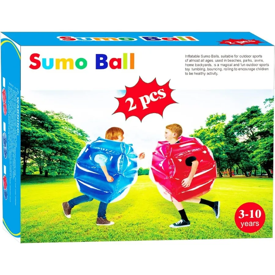 Pelotas de sumo para pelota de rebote de burbujas, juego de césped al aire libre para juegos de equipo infantil de 3 a 12 años, 24 pulgadas, Ideal para recortar al aire libre, 2 uds.