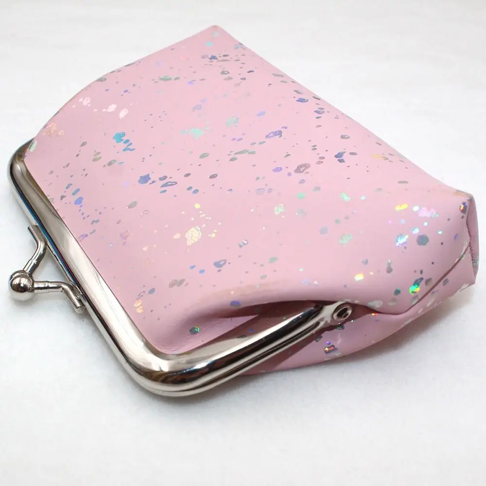 

Portable Card Holder Shiny Coin Purse Money Bag Storage Bag Small Purse Bag Handbag Kiss Clasp Lock Clutch Lipstick Bag Male