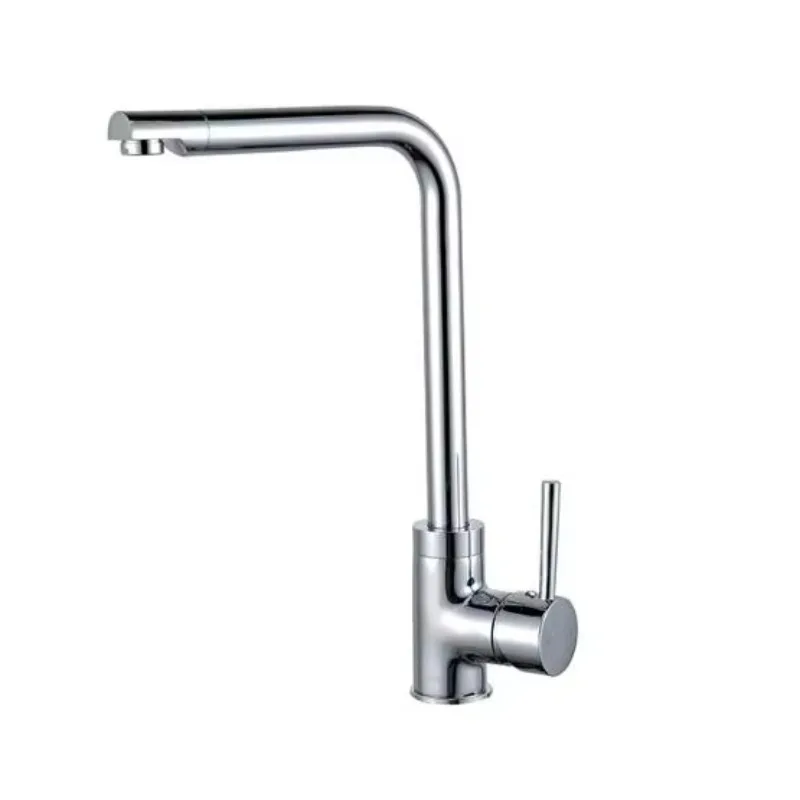 صنبور المطبخ الأبيض ذو البناء النحاسي عالي التحمل من الدرجة التجارية #4