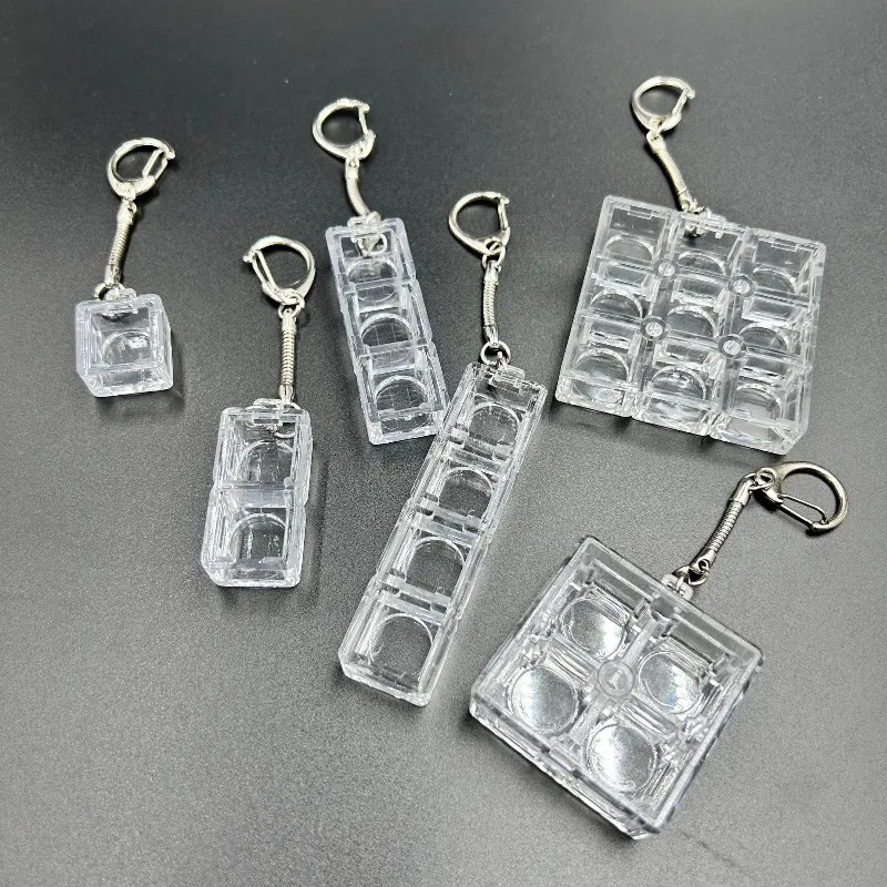 1/2Pcs Blank Mechanical Keyboards for Keycap Button Fidget Pendants Switch Tester Mechanical Keycap Button Fidget Key Ring