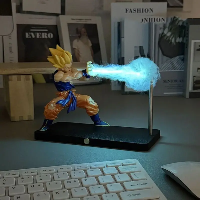 Dragon Ball Son Goku Night Light Anime Touch Kamehameha Magnetic Creative Desk Decoration Cool Model Doll Boys Gifts