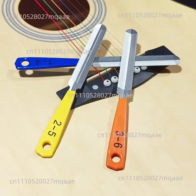 3 Piece Guitar Nut File, Twin Nut Slotted File Set Stainless Steel Guitar Character File for Bass Mandolin Ukulele