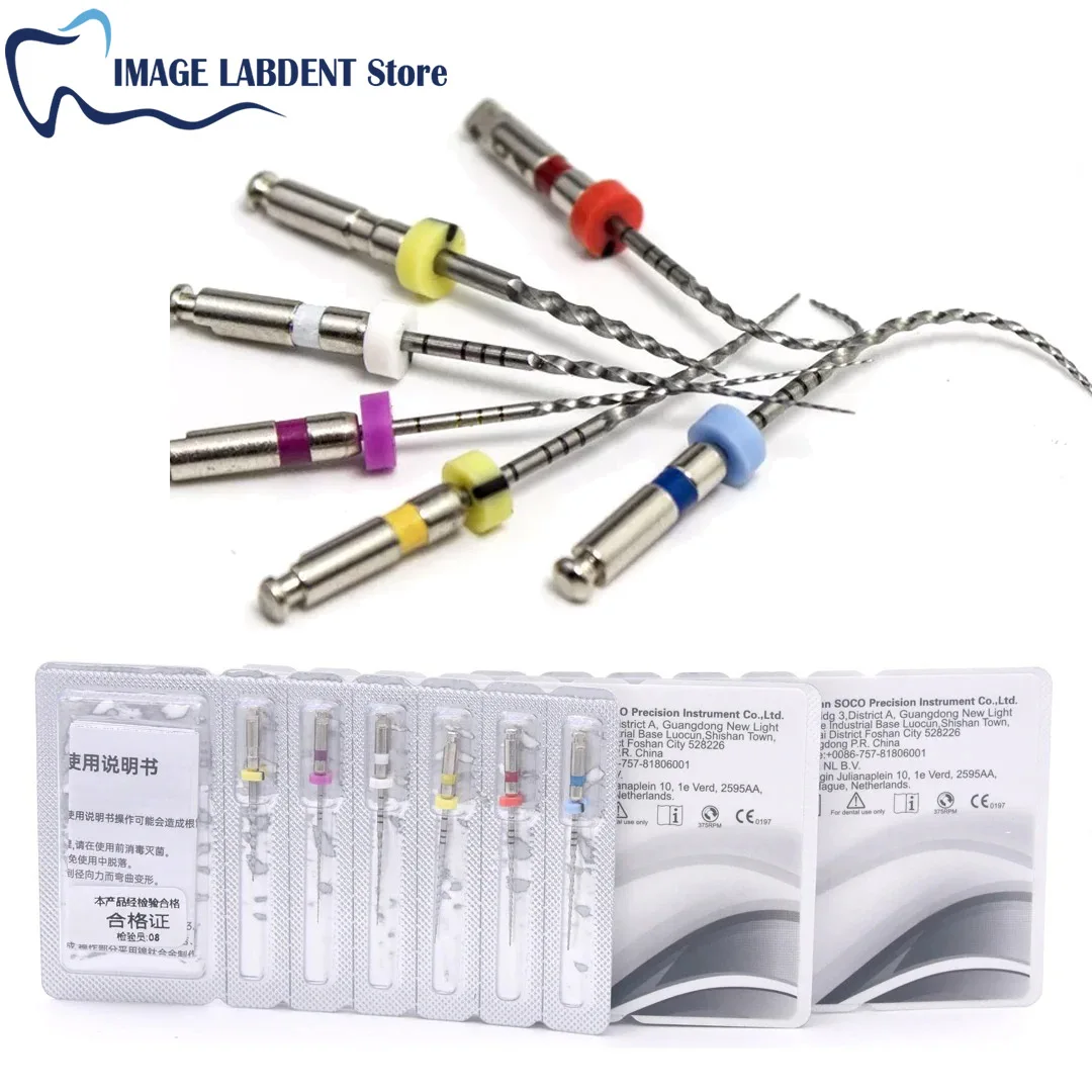 6Pcs/Box SOCO PLUS SC Plus Activated Root Canal File Dentist Tools Endodontic Files Dental Rotary Files Dental Coxo Plus