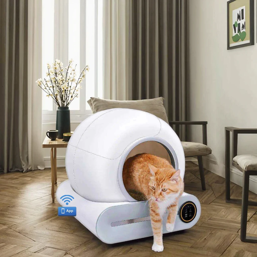 

STLF 2025 New 5G APP Controlled Smart Automatic Cat LitterS Box Plastic Pet Supplies Self-Cleaning Function Hot Selling Accessor