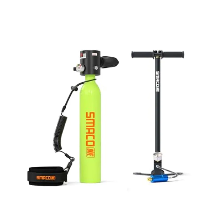 

Snorkeling and freediving application aluminum alloy material matte black color lightweight and compact 0.5L reusable emergency