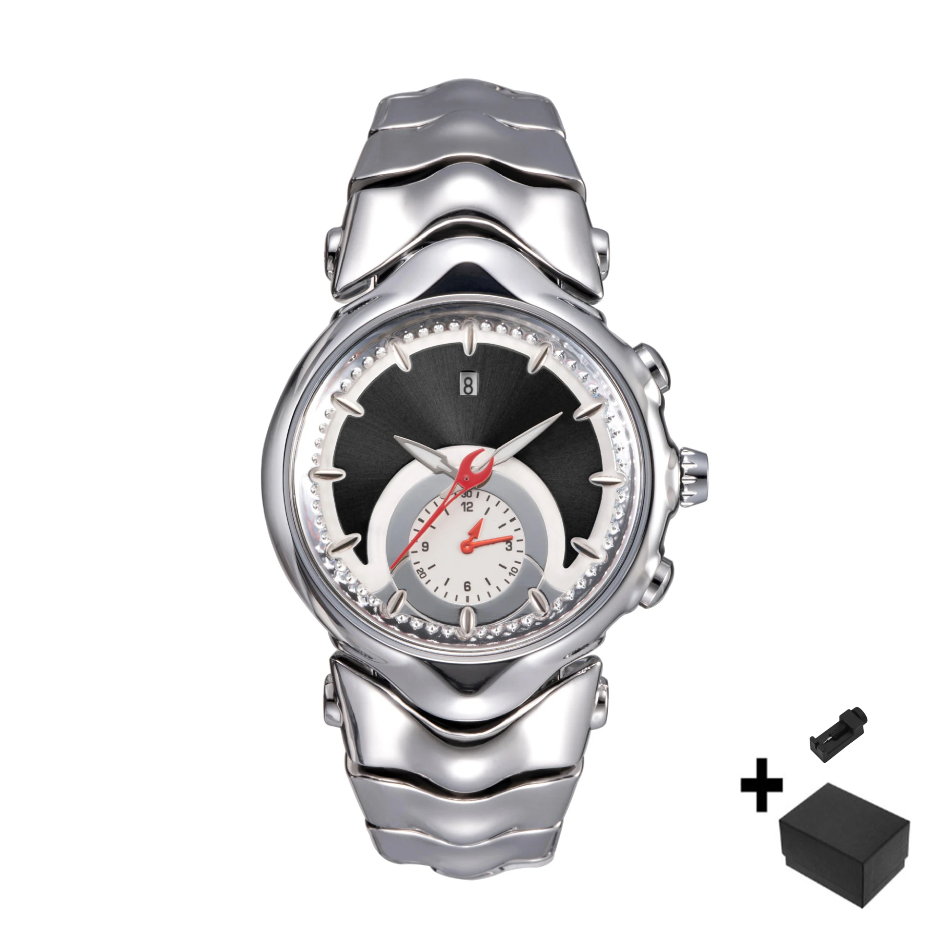 ساعة عصرية رائعة للرجال فاخرة مقاومة للماء كوارتز ساعة معصم للرجال مع تقويم Relogio Masculino #6