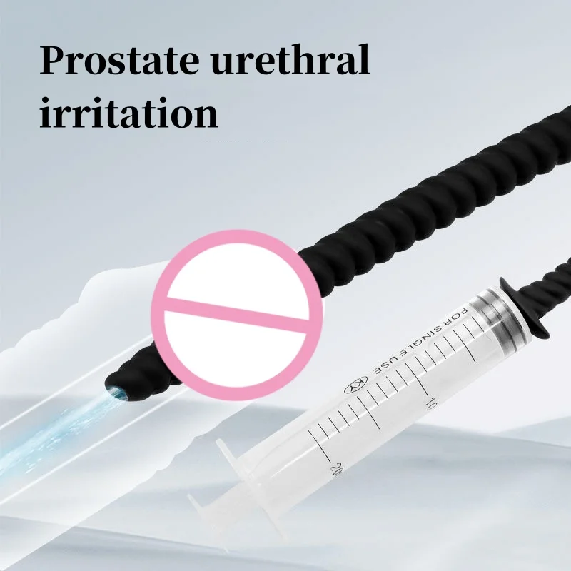 Plugue uretral longo oco para homem, dilatador e estimulador, massageador de próstata, brinquedos sexuais adultos, cateter