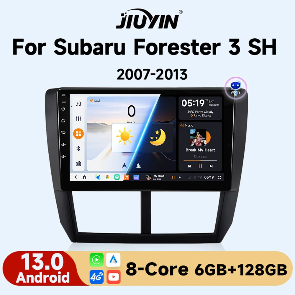 JIUYIN Android 13 Carplay Car Radio For Subaru Forester 3 SH 2007-2013 For Impreza GH GE 2 Din Multimedia Player 2 din Head Unit