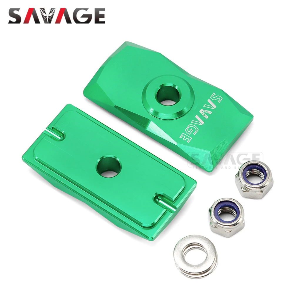 Motorcycle Chain Adjuster Swingarm End Cap For Kawasaki Z250 Z300 Z400 NINJA 400 250/R Z400 VERSYS-X 300 KLR650 Eliminator 500