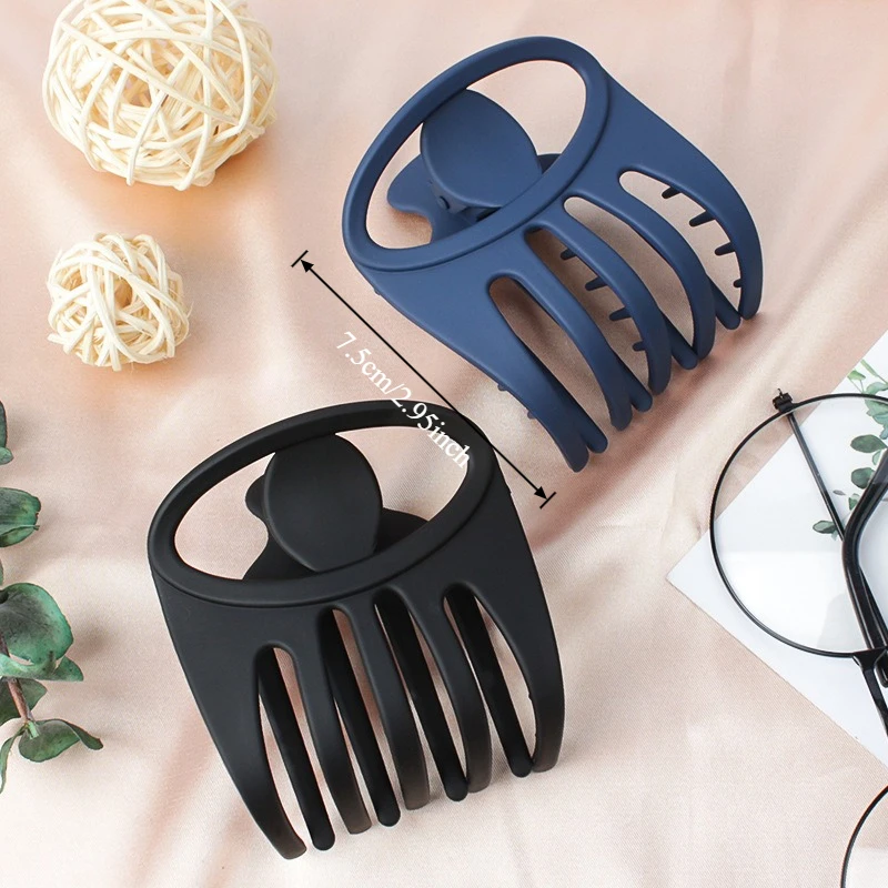 Double-Sided Hair Clip Hair Comb for Women Frosted Toothed Non-slip Comb Black Ponytail Hairpin Makeup Fixation Accessories