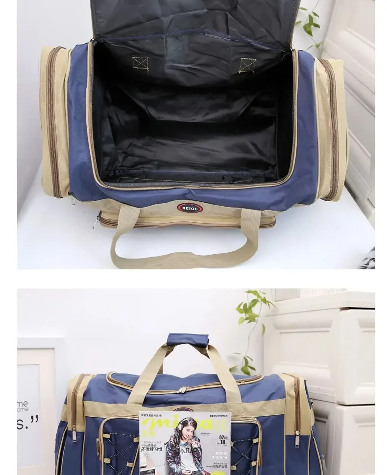 70L Capacity Oxford Travel Tote Waterproof Luggage Bag Extra Large Shipping Bag Moving Bag Foldable Quilt Storage Bags travel