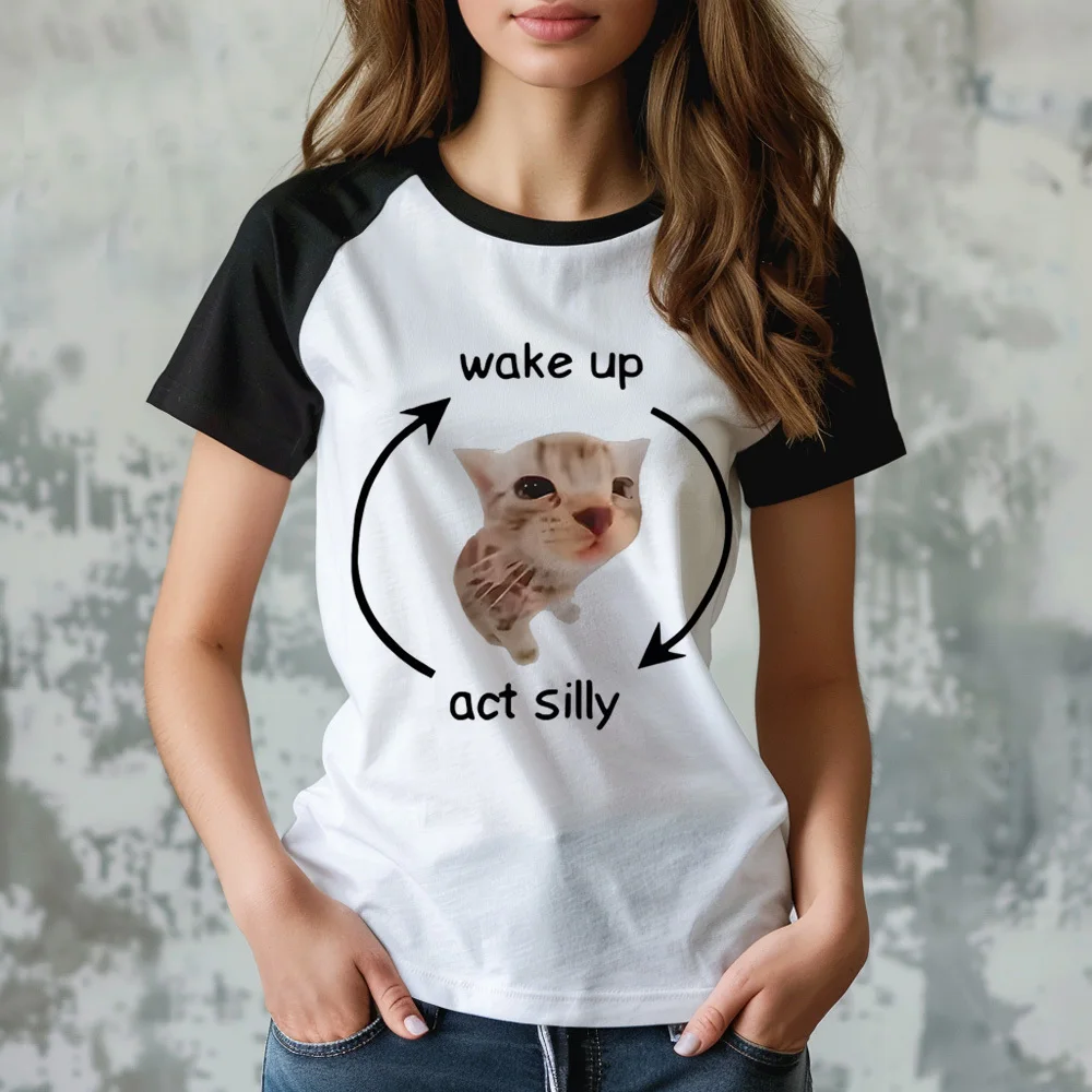 Black Cat shirt women anime Graphic 2000s Punk tshirt 2000s hip hop Grunge Colorful Pop Culture Psychedelic