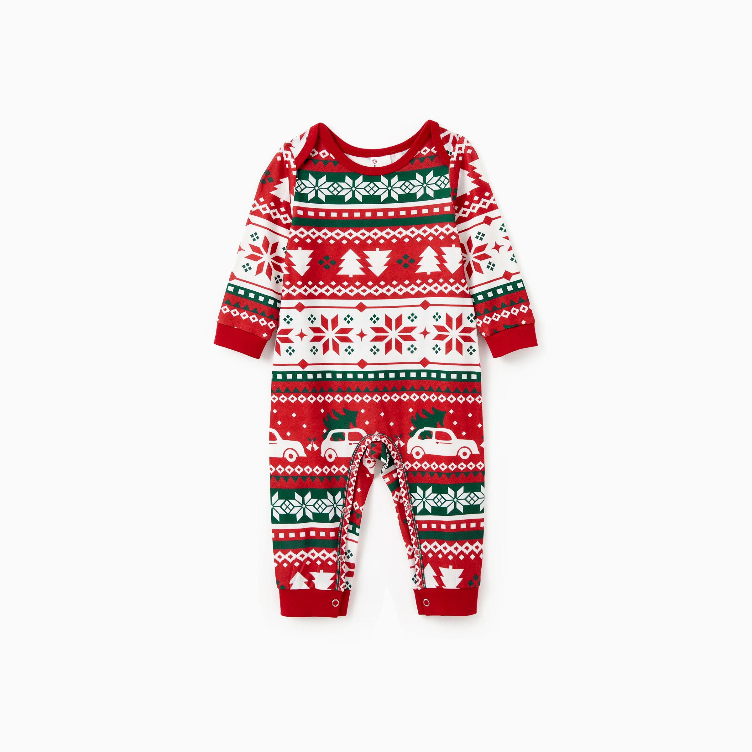 PatPat Christmas Pajamas Matching Family Outfits Christmas Tree Delivery Truck Pattern PJs Sets